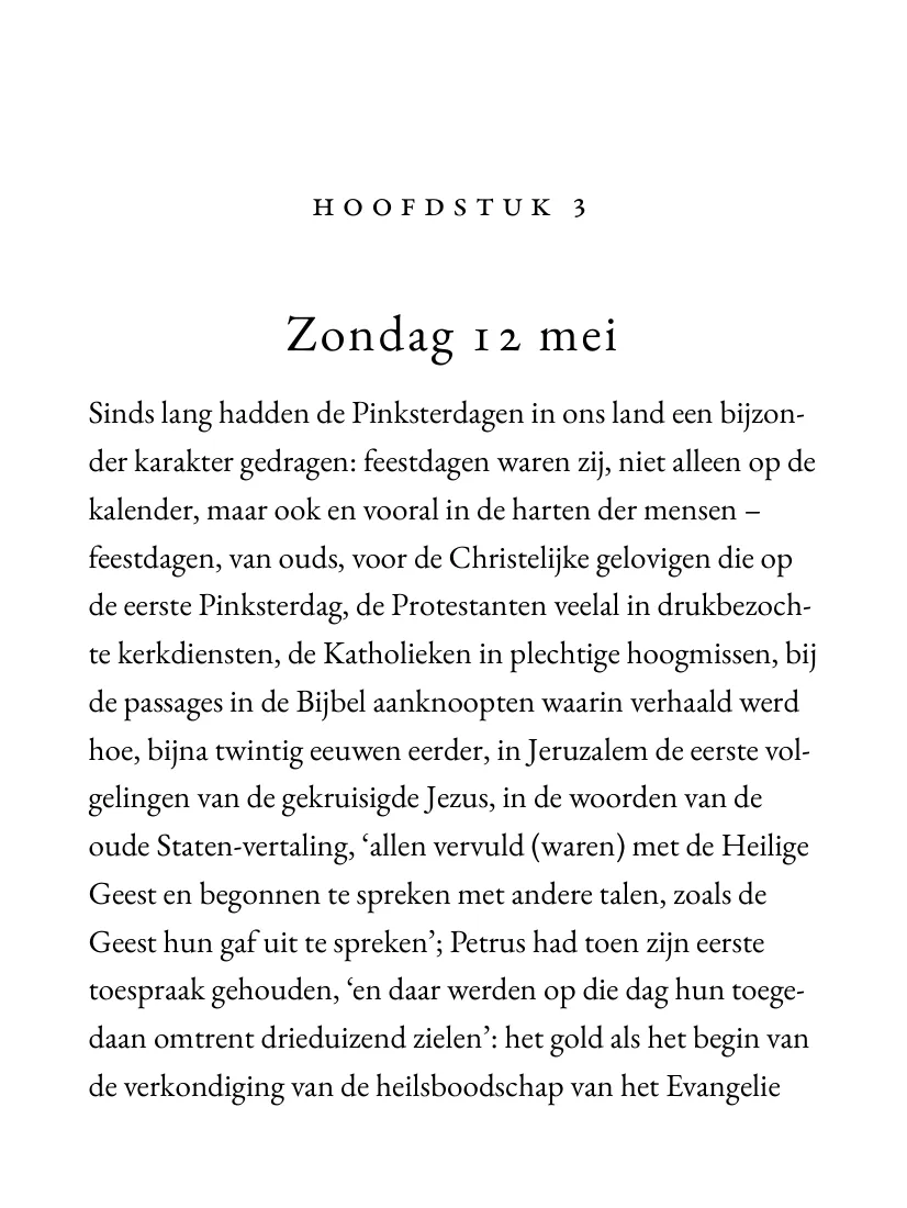 Begin van een hoofdstuk