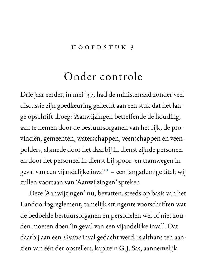 Begin van een hoofdstuk