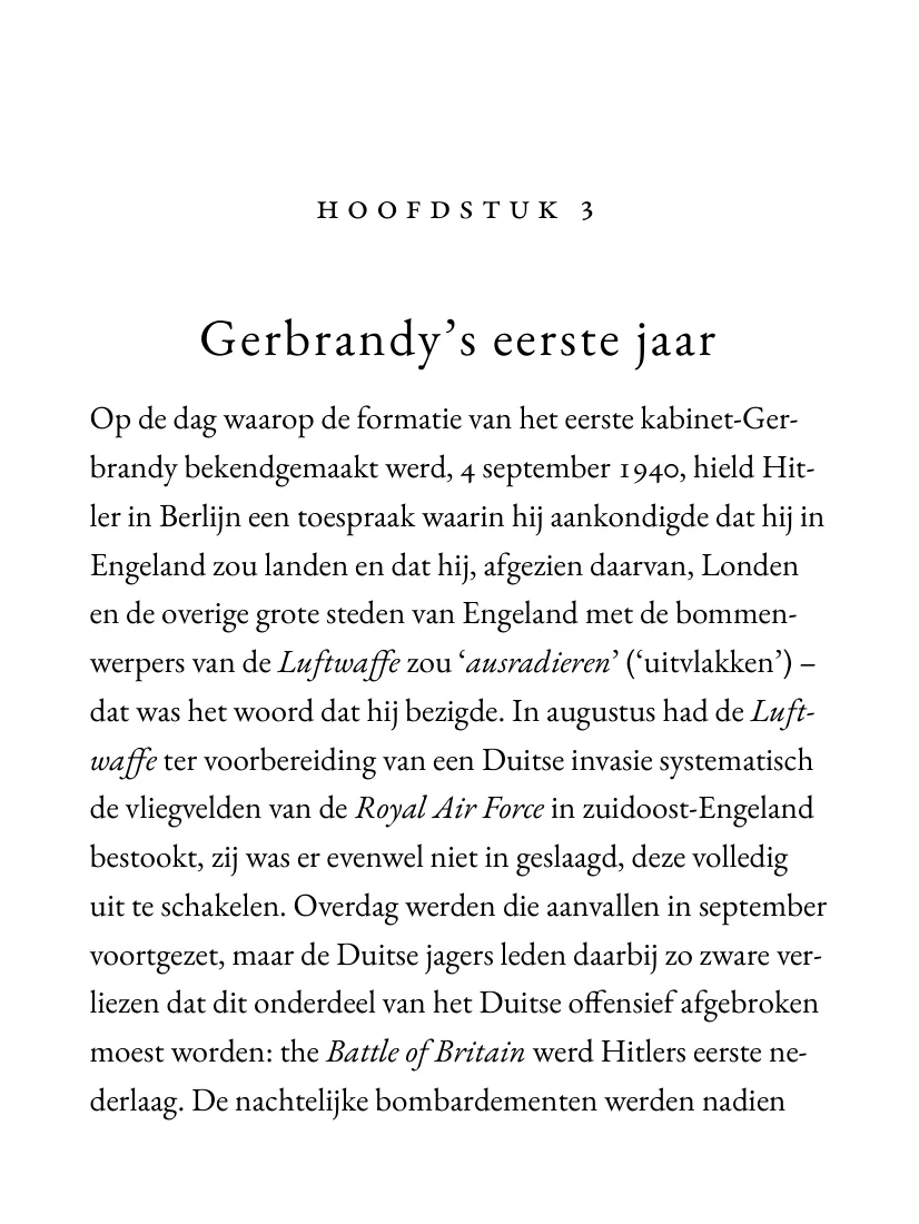 Begin van een hoofdstuk