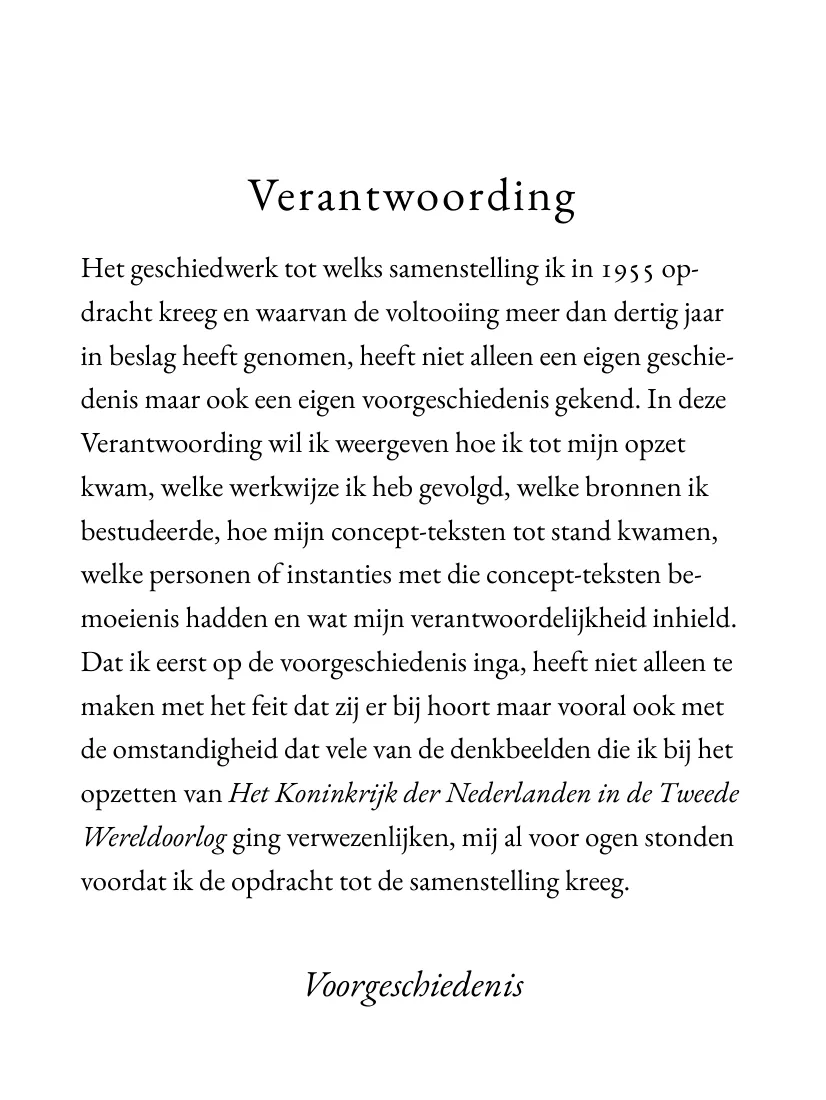 Het begin van de verantwoording